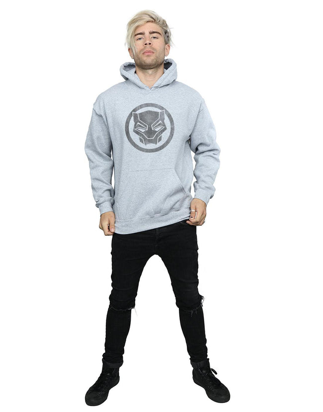 Sports Grey - Lifestyle - Marvel Mens Black Panther Distressed Icon Hoodie