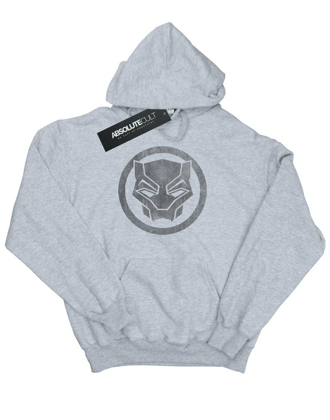 Sports Grey - Front - Marvel Mens Black Panther Distressed Icon Hoodie