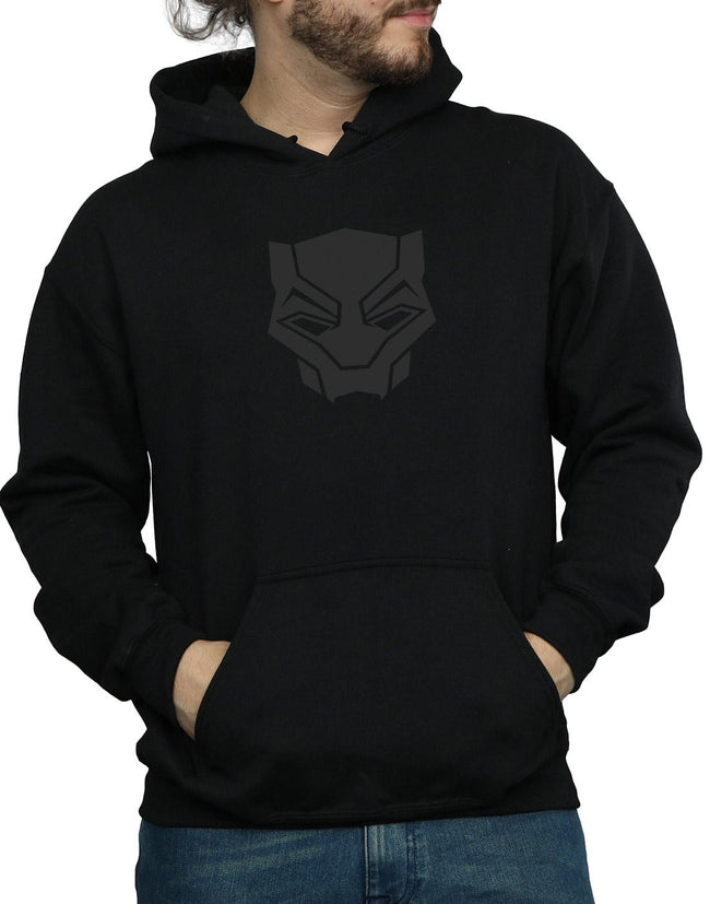 Black - Side - Marvel Mens Black Panther Black On Black Hoodie