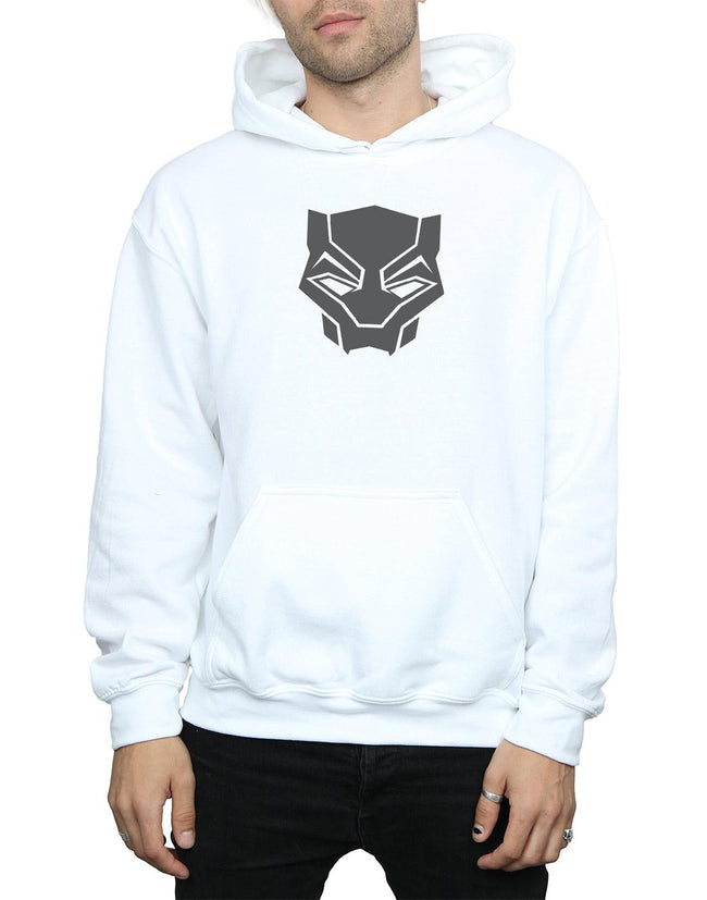 White - Side - Marvel Mens Black Panther Black On Black Hoodie