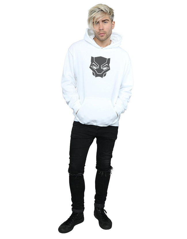 White - Lifestyle - Marvel Mens Black Panther Black On Black Hoodie
