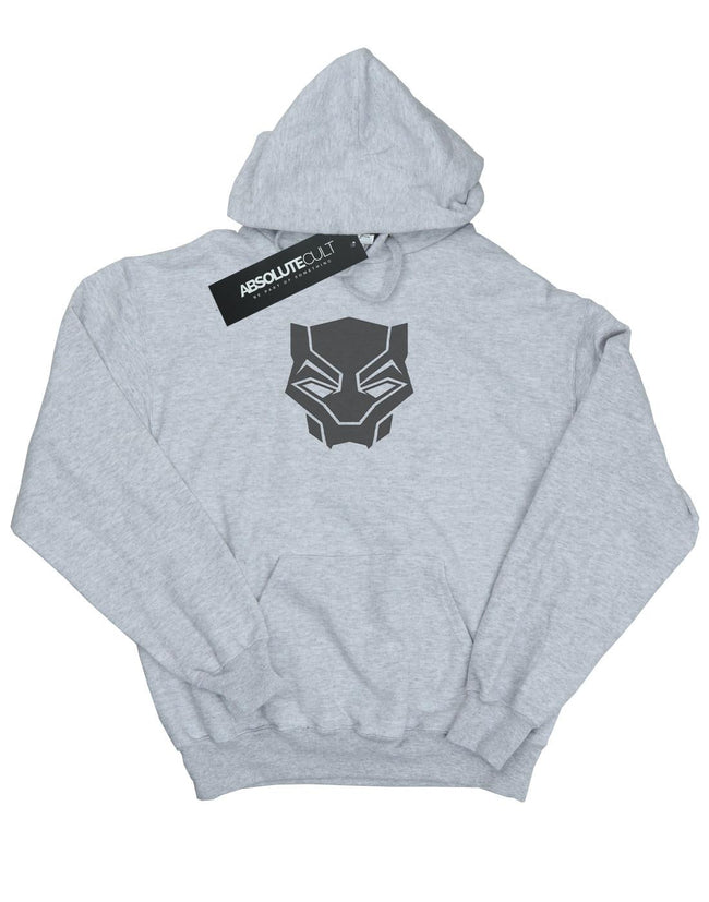 Sports Grey - Front - Marvel Mens Black Panther Black On Black Hoodie