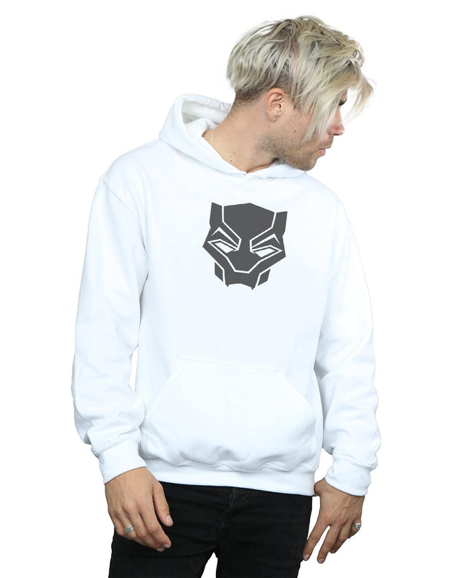 White - Back - Marvel Mens Black Panther Black On Black Hoodie