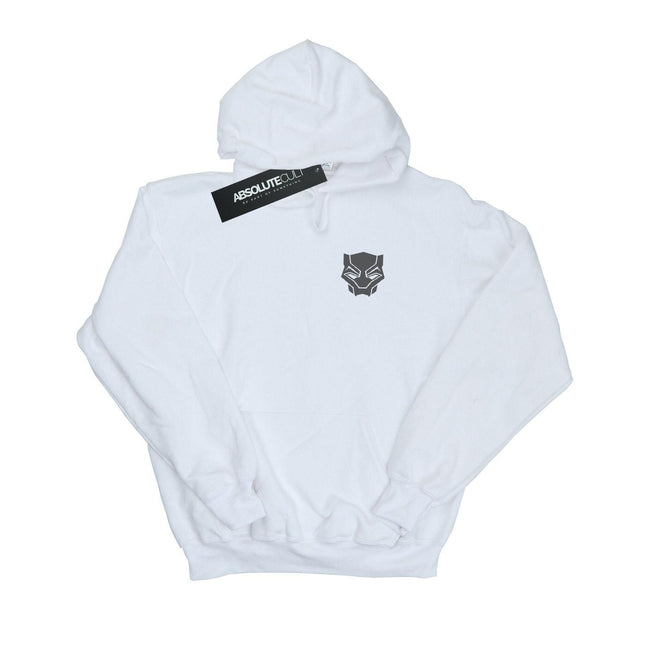 White - Front - Marvel Mens Black Panther Black On Black Chest Print Hoodie