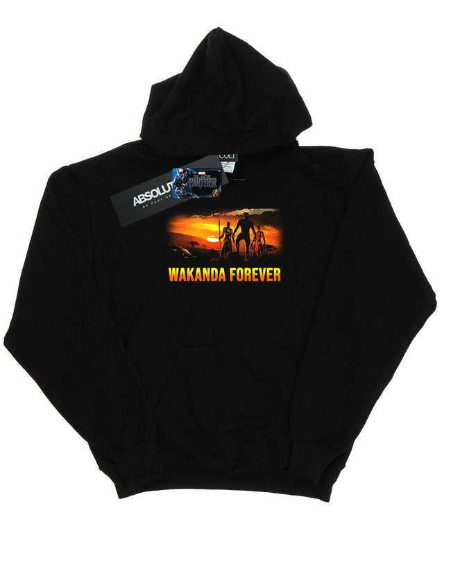 Black - Front - Marvel Mens Black Panther Wakanda Forever Hoodie