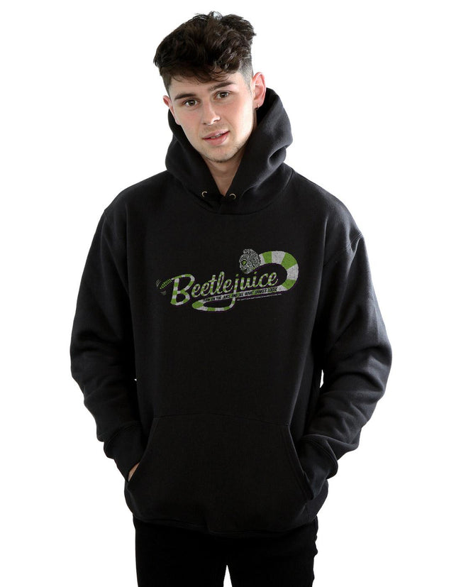 Black - Back - Beetlejuice Mens Sandworm Alt Logo Hoodie