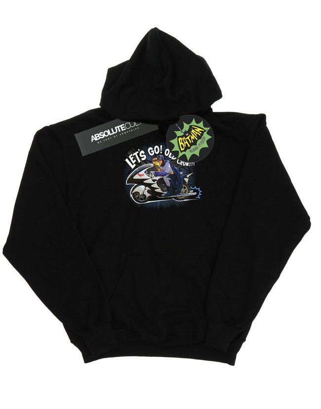 Black - Front - DC Comics Mens Batman TV Series Bat Bike Hoodie