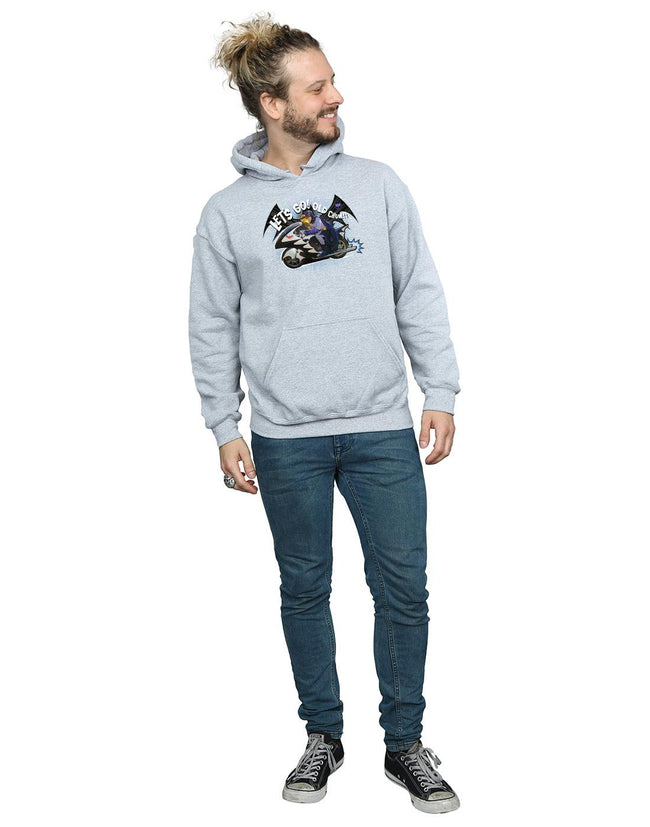 Sports Grey - Lifestyle - DC Comics Mens Batman TV Series Bat Bike Hoodie