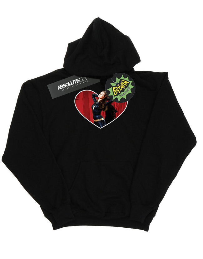 Black - Front - DC Comics Mens Batman TV Series Catwoman Heart Hoodie