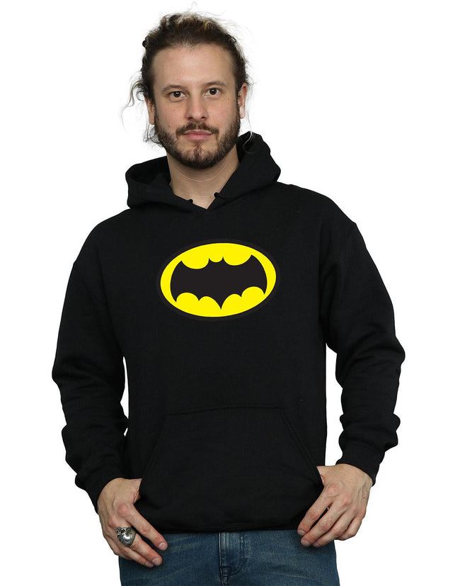 Black - Back - DC Comics Mens Batman TV Series Logo Hoodie