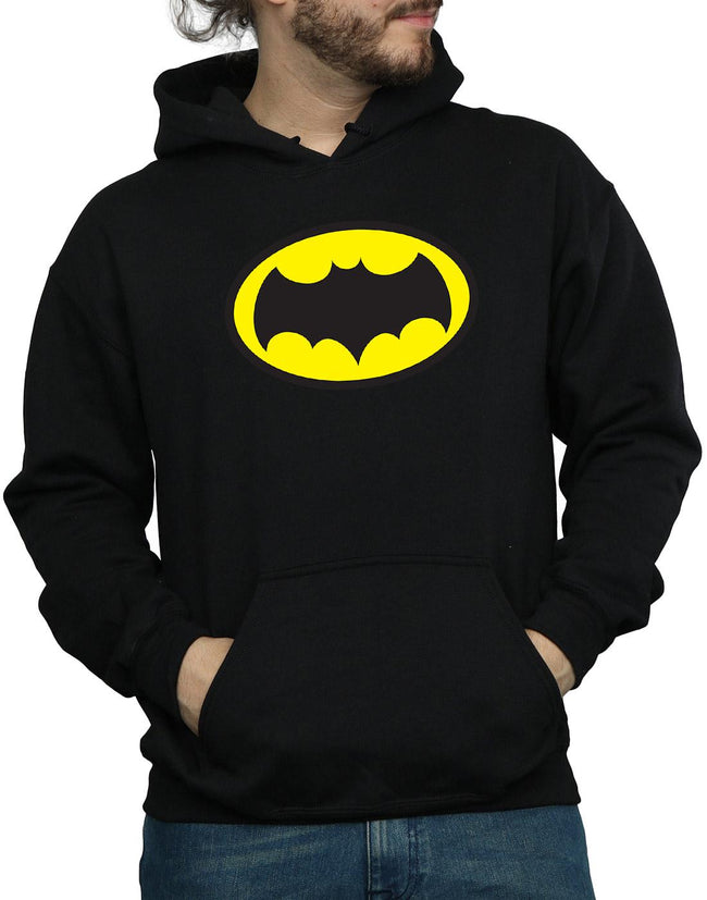 Black - Side - DC Comics Mens Batman TV Series Logo Hoodie