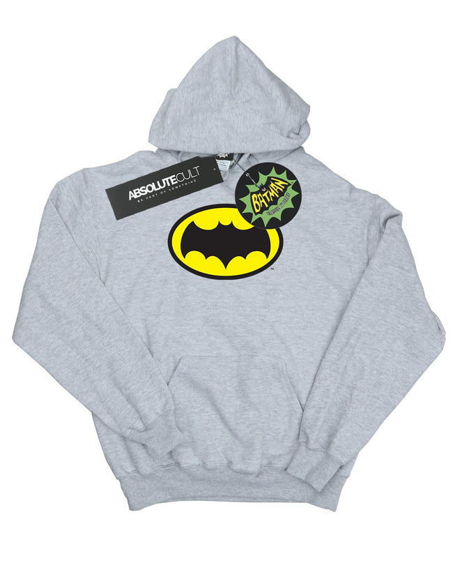 Sports Grey - Front - DC Comics Mens Batman TV Series Logo Hoodie