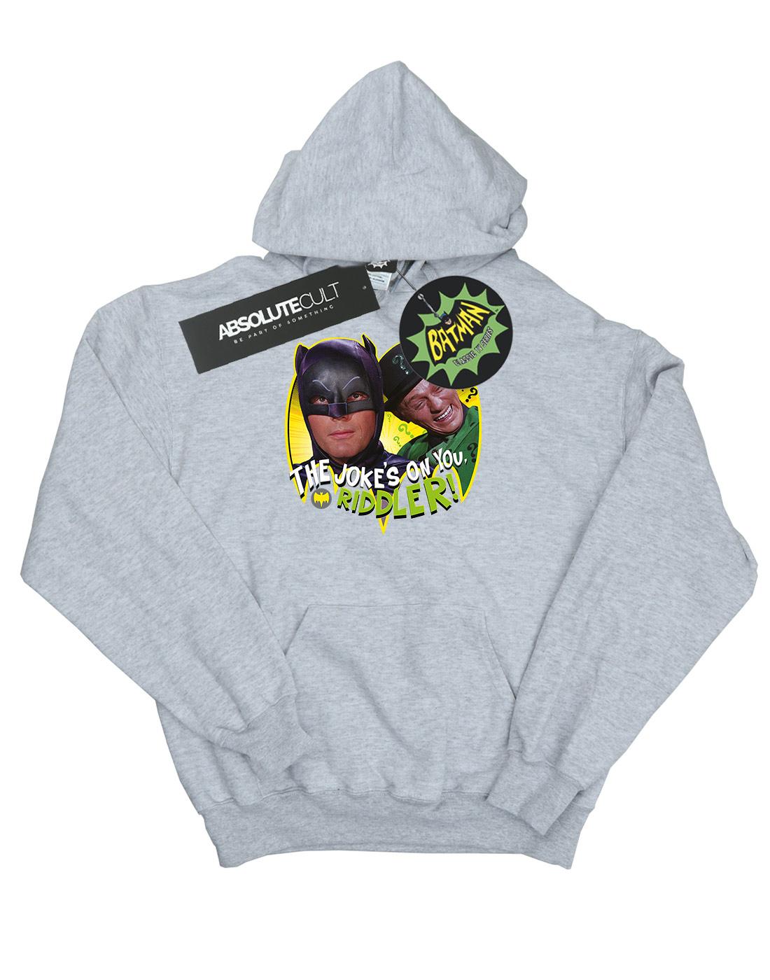 Sports Grey - Pack Shot - DC Comics Mens Batman TV Series The Riddler Joke Hoodie