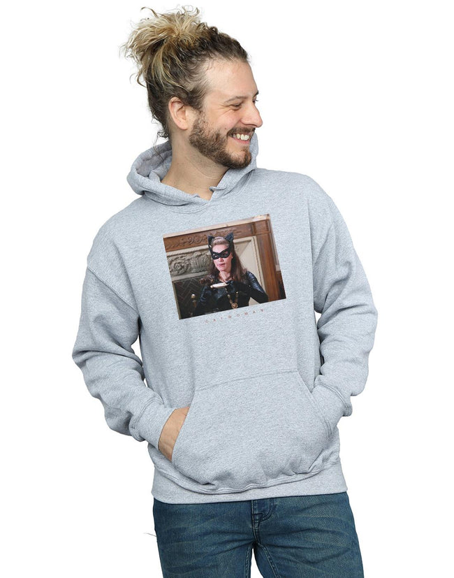 Sports Grey - Back - DC Comics Mens Batman TV Series Catwoman Photo Hoodie
