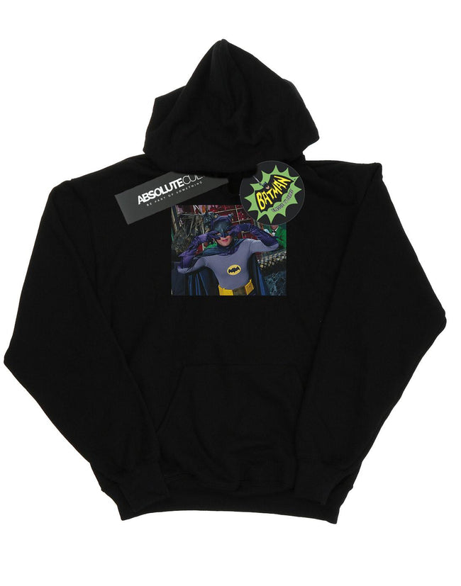 Black - Front - DC Comics Mens Batman TV Series Batdance Photo Hoodie