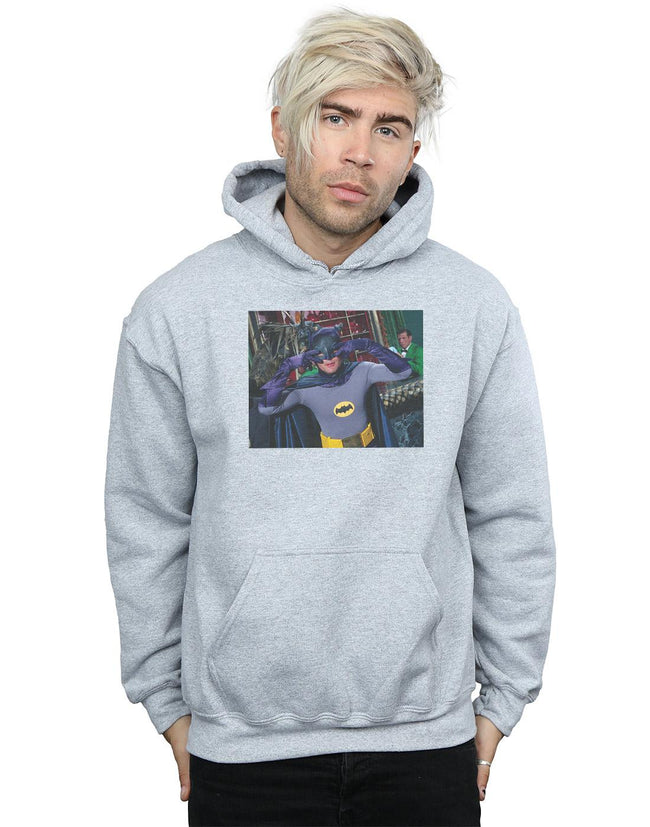 Sports Grey - Back - DC Comics Mens Batman TV Series Batdance Photo Hoodie