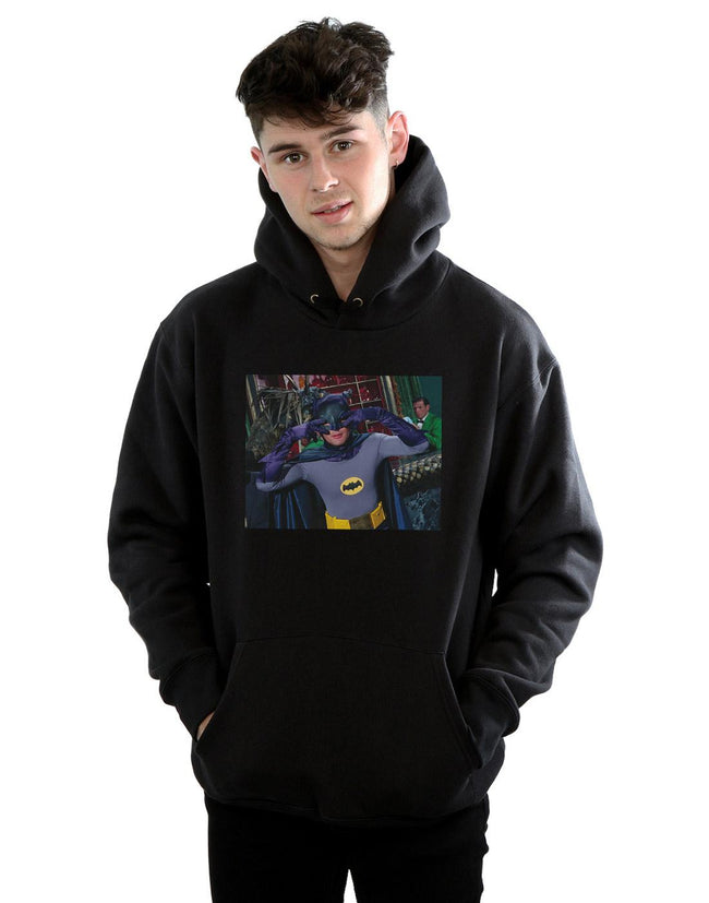 Black - Back - DC Comics Mens Batman TV Series Batdance Photo Hoodie