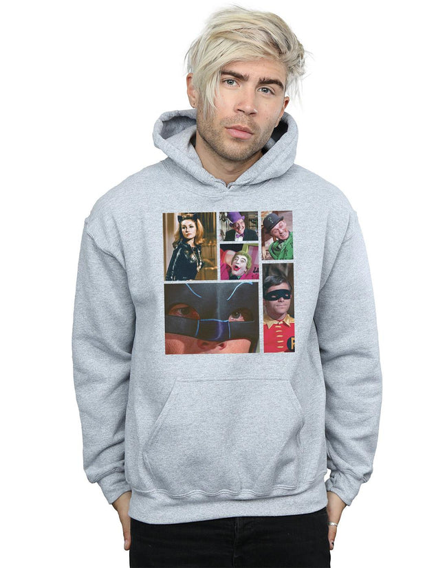 Sports Grey - Back - DC Comics Mens Batman TV Series Class Photo Hoodie