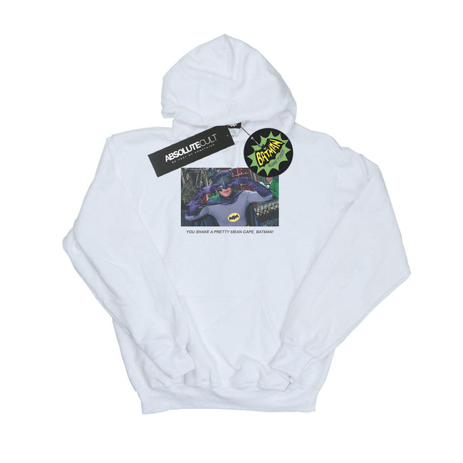 White - Front - DC Comics Mens Batman TV Series Mean Cape Hoodie
