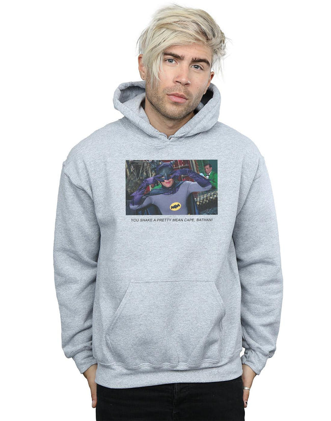 Sports Grey - Back - DC Comics Mens Batman TV Series Mean Cape Hoodie
