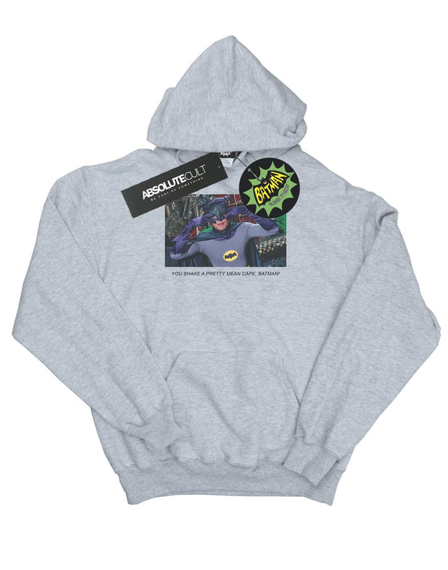 Sports Grey - Front - DC Comics Mens Batman TV Series Mean Cape Hoodie