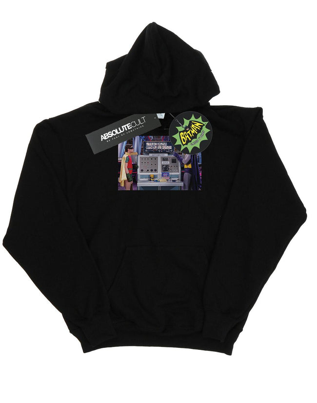 Black - Front - DC Comics Mens Batman TV Series Batcomputer Hoodie