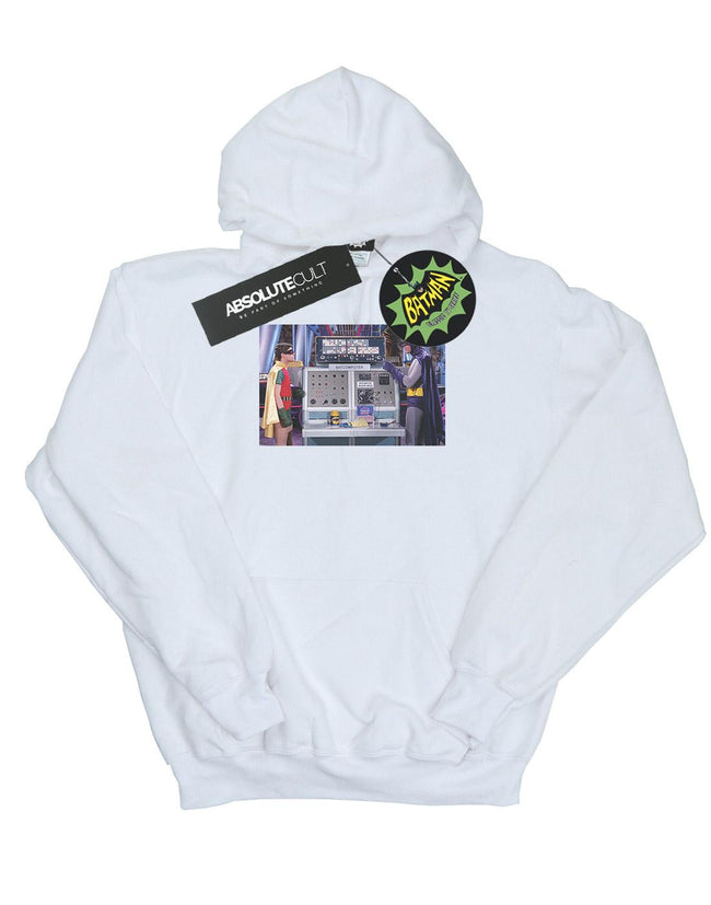 White - Front - DC Comics Mens Batman TV Series Batcomputer Hoodie