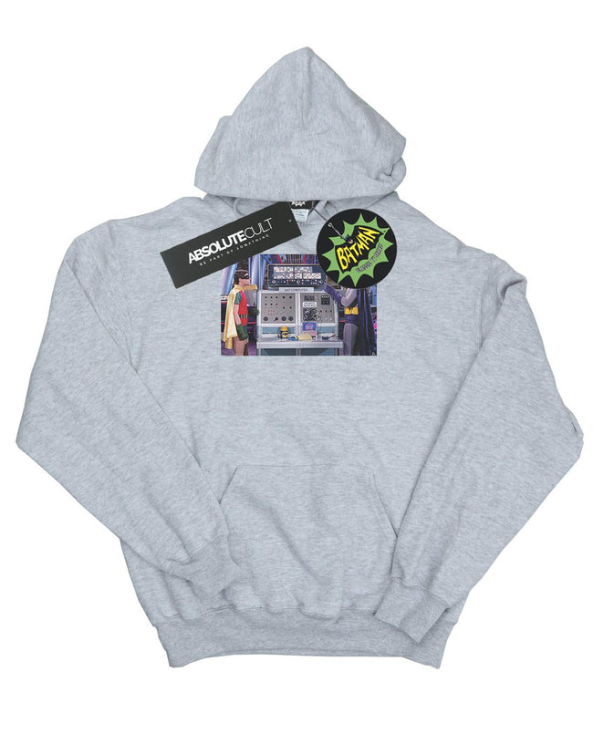 Sports Grey - Front - DC Comics Mens Batman TV Series Batcomputer Hoodie