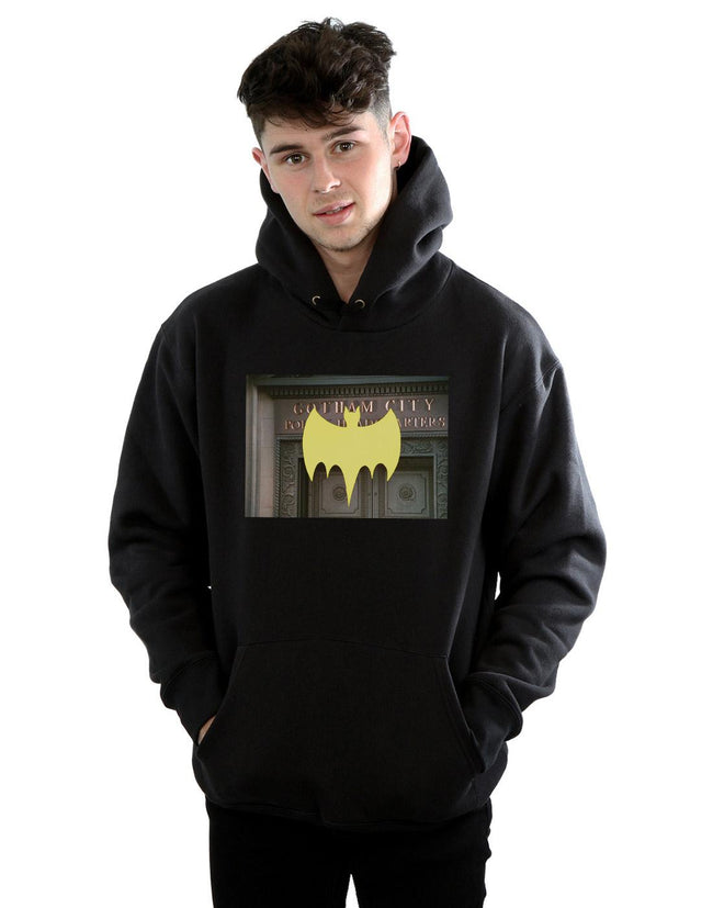 Black - Back - DC Comics Mens Batman TV Series Gotham City Police Hoodie