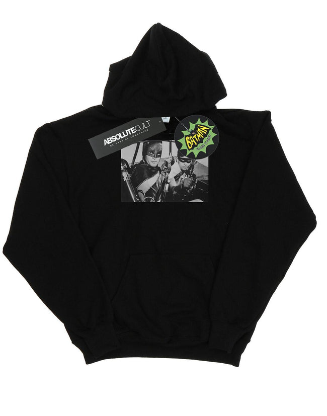 Black - Front - DC Comics Mens Batman TV Series Ready For Action Hoodie