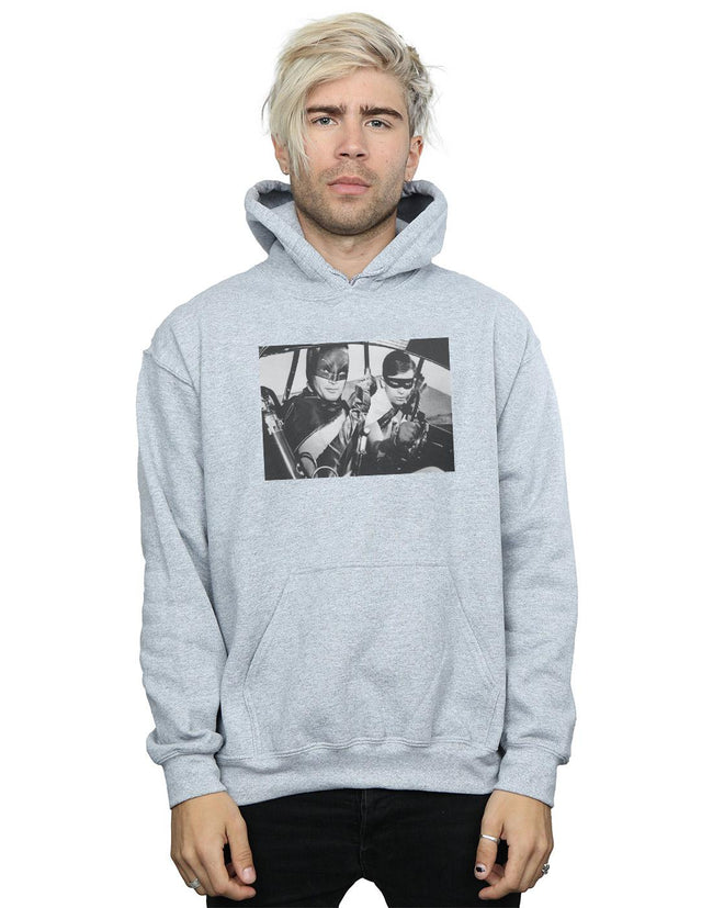Sports Grey - Back - DC Comics Mens Batman TV Series Ready For Action Hoodie