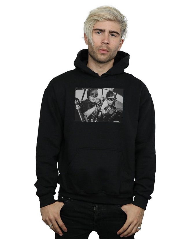 Black - Back - DC Comics Mens Batman TV Series Ready For Action Hoodie