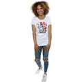 White - Side - Tom and Jerry Womens-Ladies Cat & Mouse Chase Cotton T-Shirt