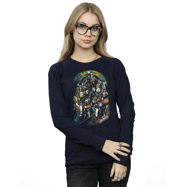 Navy Blue - Lifestyle - Avengers Infinity War Womens-Ladies Team Cotton Sweatshirt