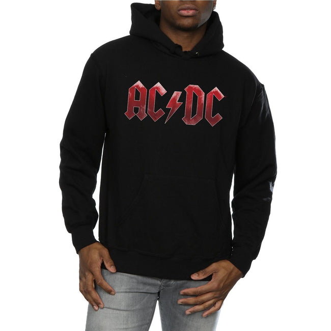 Black - Pack Shot - AC-DC Mens Ice Logo Cotton Hoodie