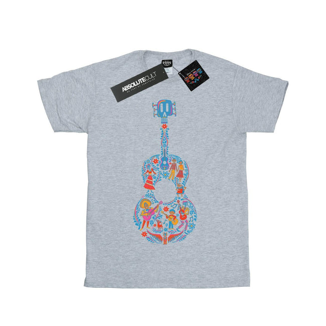Sports Grey - Front - Coco Girls Guitar Cotton T-Shirt