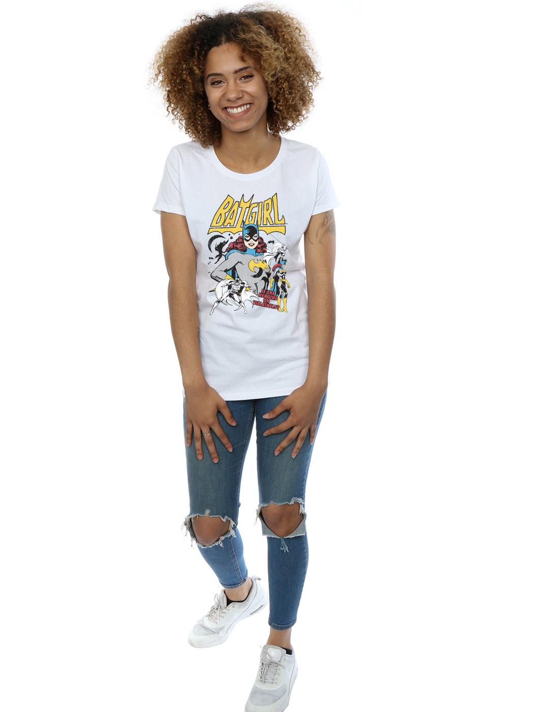 White - Close up - DC Comics Womens-Ladies Heroine Or Villainess Batgirl Cotton T-Shirt