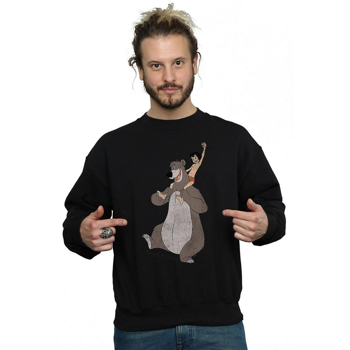 Jungle Book Mens Classic Mowgli And Baloo Cotton Sweatshirt Discounts