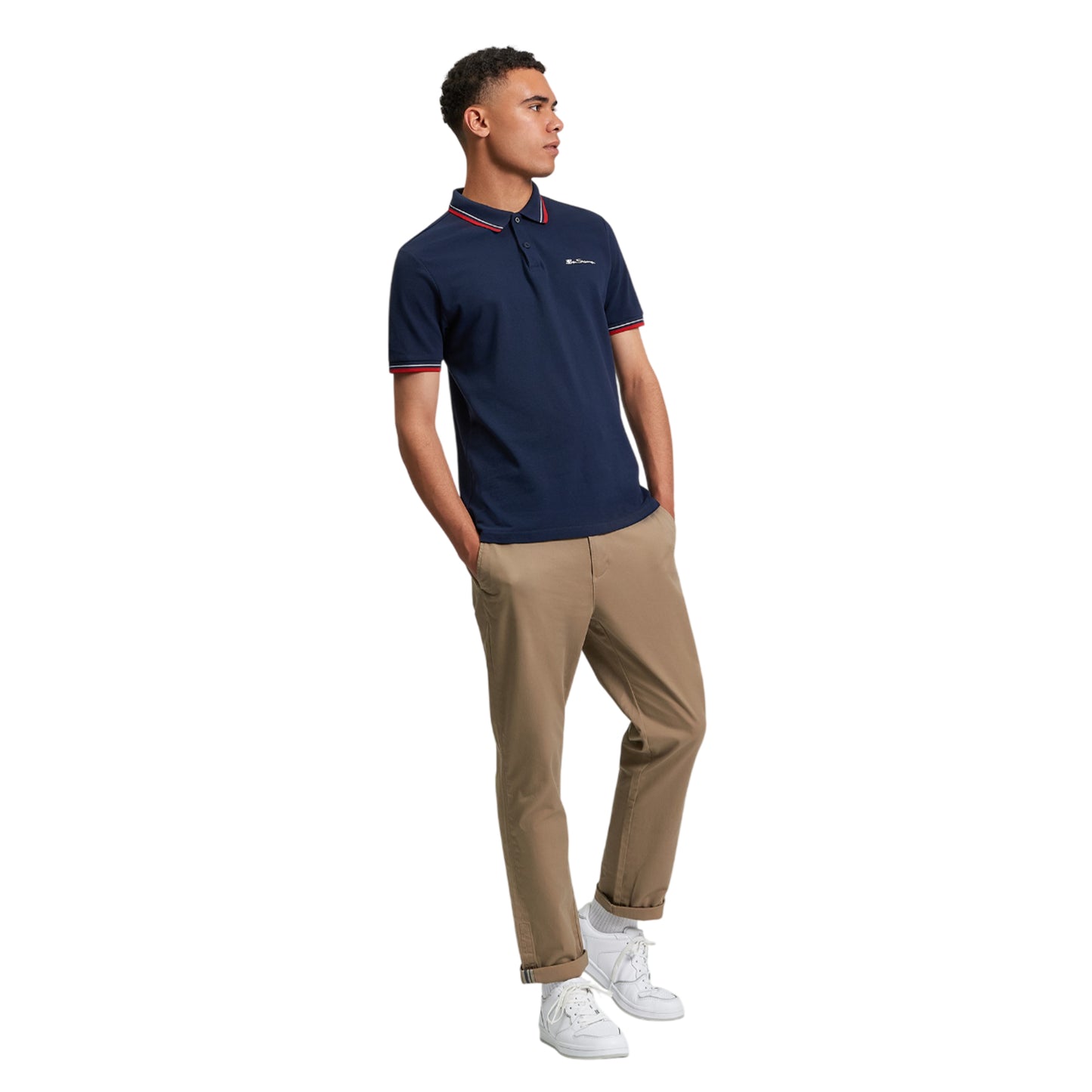 Dark Navy - Lifestyle - Ben Sherman Mens Signature Pique Polo Shirt