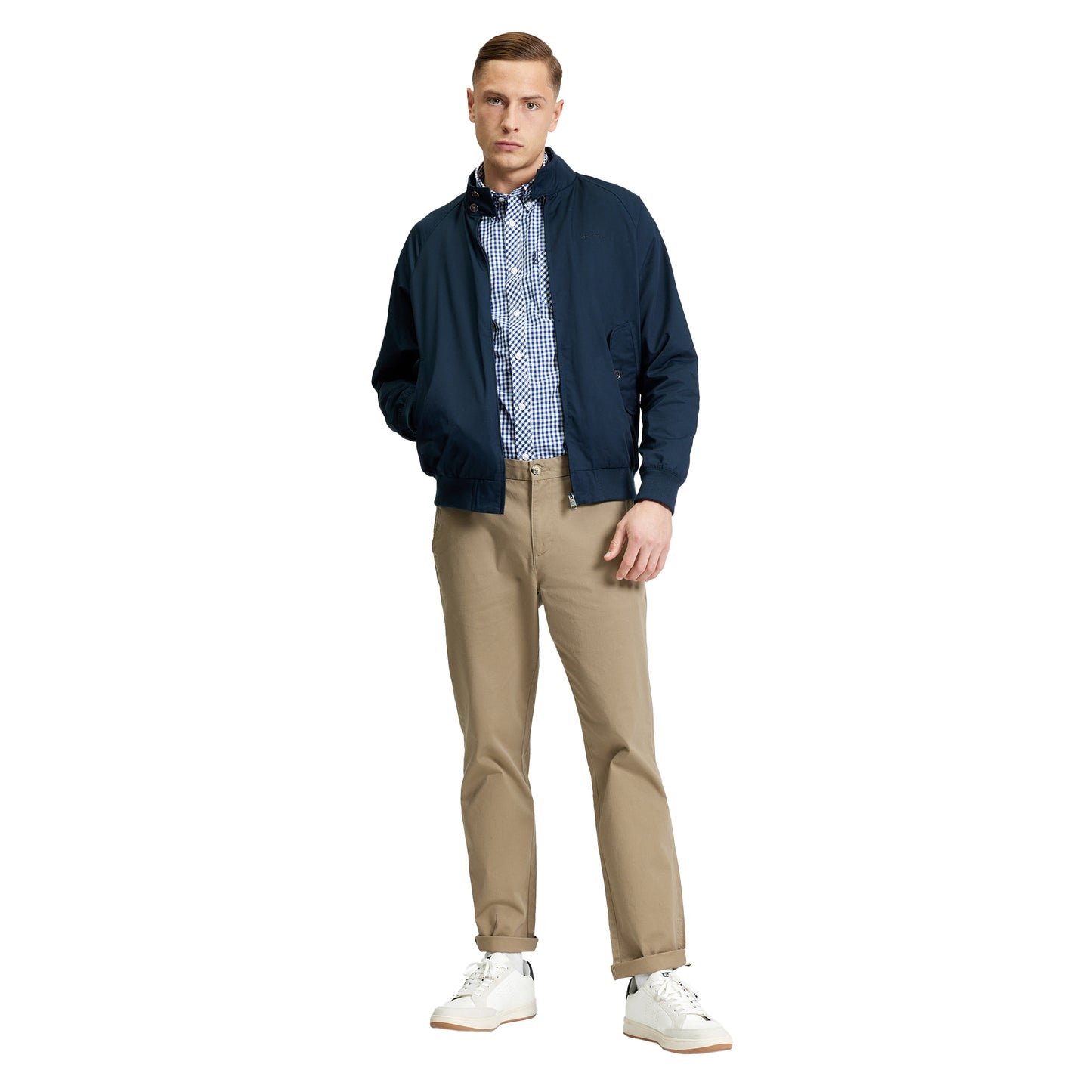 Dark Navy - Lifestyle - Ben Sherman Mens Harrington Signature Jacket