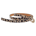 Brown Leopard - Front - Grace Womens-Ladies Leopard Print Leather Belt