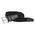 Black - Front - Stretchy Belts Mens Plain Weave Belt
