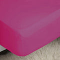 Fuchsia - Back - Belledorm Easycare Percale Fitted Sheet
