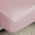 Blush - Back - Belledorm Easycare Percale Fitted Sheet