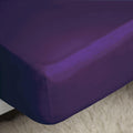 Mauve - Back - Belledorm Easycare Percale Fitted Sheet