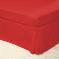 Red - Front - Belledorm Easycare Percale Platform Valance