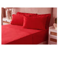 Red - Back - Belledorm Easycare Percale Platform Valance