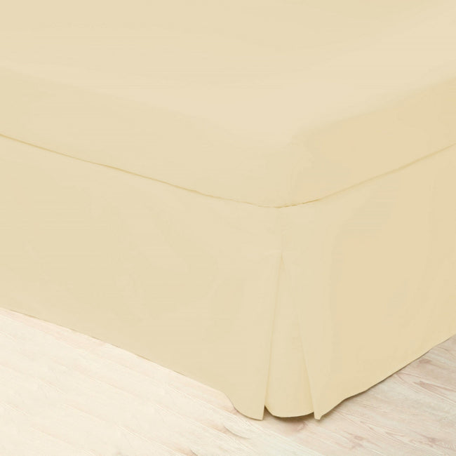 Cream - Front - Belledorm Easycare Percale Platform Valance
