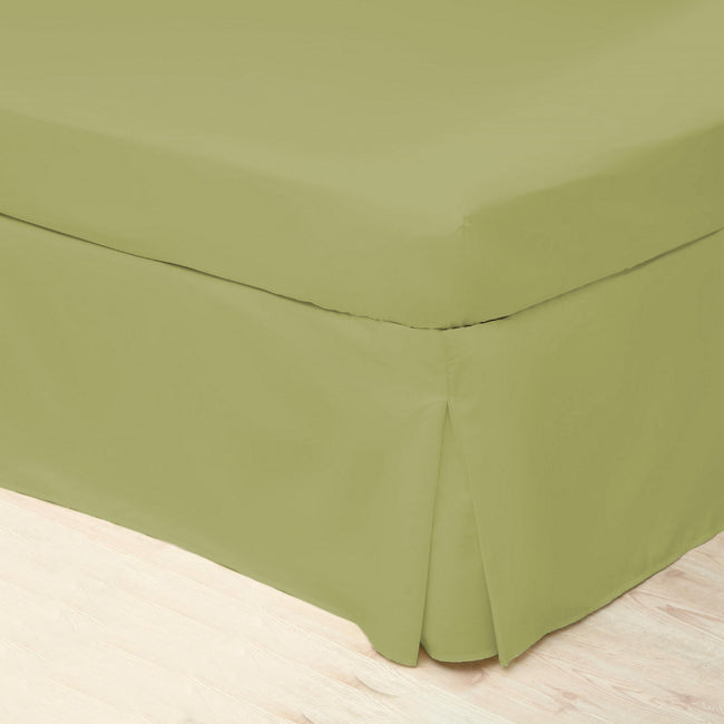 Olive - Front - Belledorm Easycare Percale Platform Valance