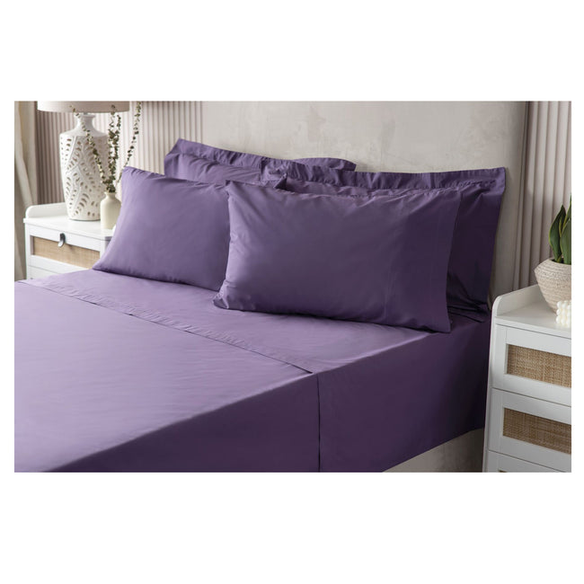 Mauve - Back - Belledorm Easycare Percale Platform Valance